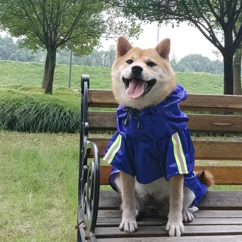 Small Medium Large Dog Raincoat Convenient Reflective Pet Rainy Dog Clothes Outdoor Waterproof Cape Pet RaincoatXJ250121