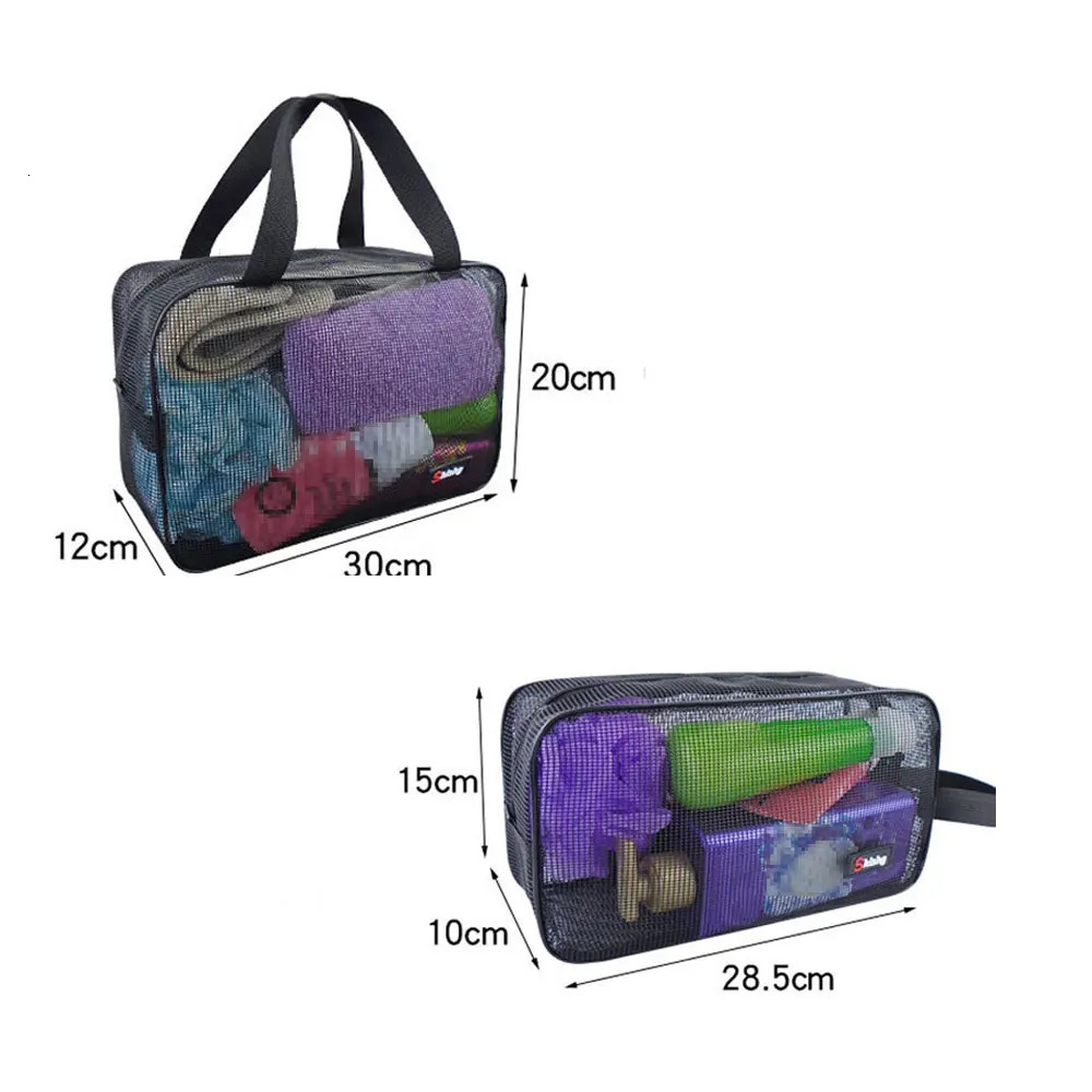 YIXIAO Grid Swimming Storage Bags Beach Portable Handbags Outdoor Sports Travel Bathing Mesh For Women Men 250121