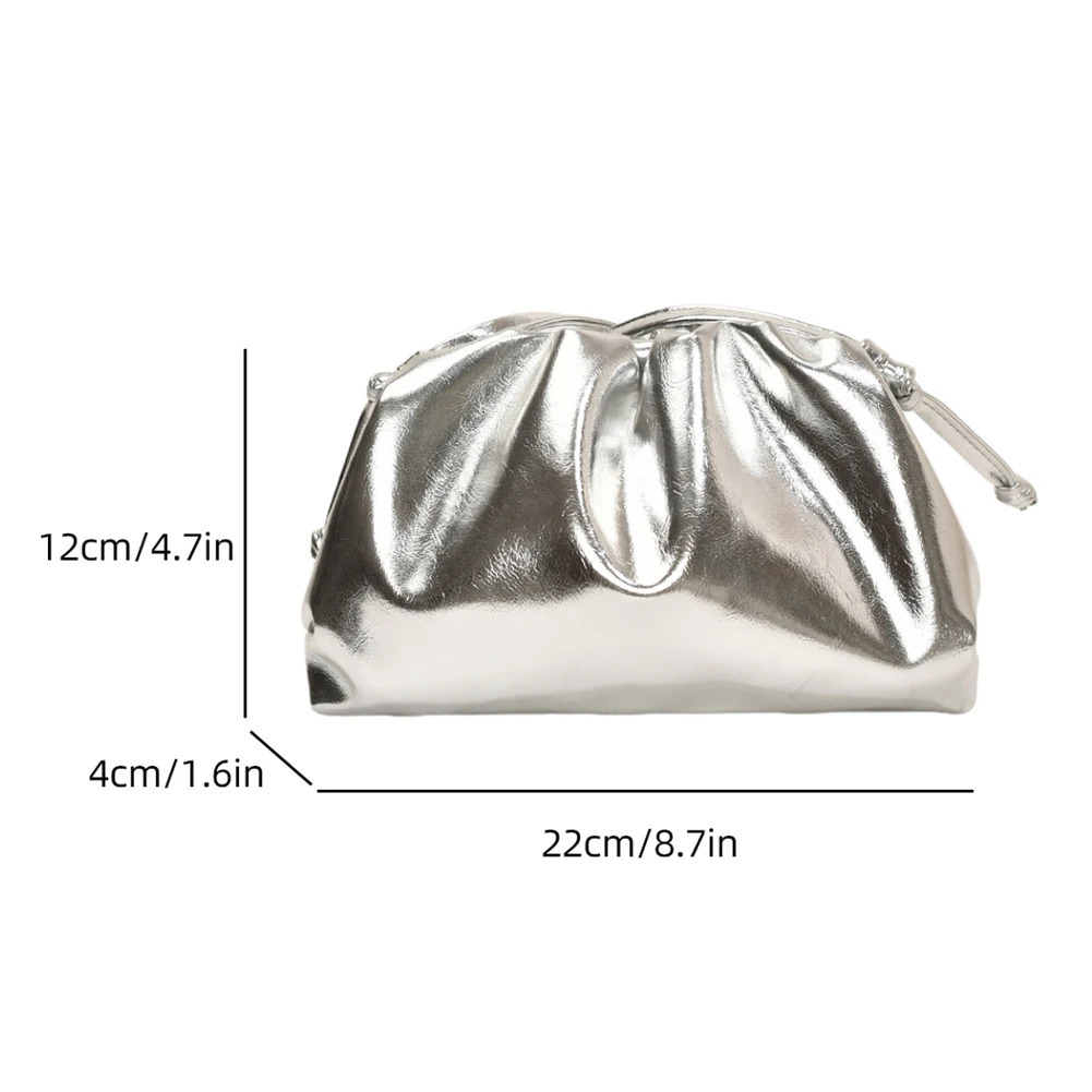 Fashion Dumpling Evening Handbag Womens Soft PU Leather Small Satchel High Quality Clutch Purse for Wedding Cocktail Party Prom 250117