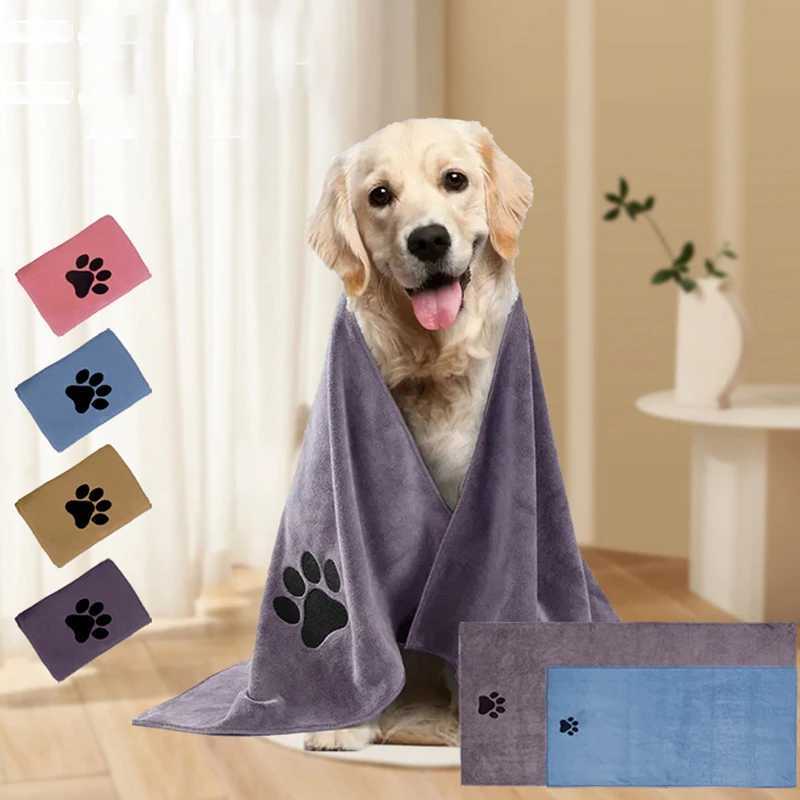 Microfiber Pet Dog Washing Towel Super Soft Absorbent Quick-Dry Puppy Bath Towel Suit for Dog Cat Bathrobe Grooming Supplies M250118