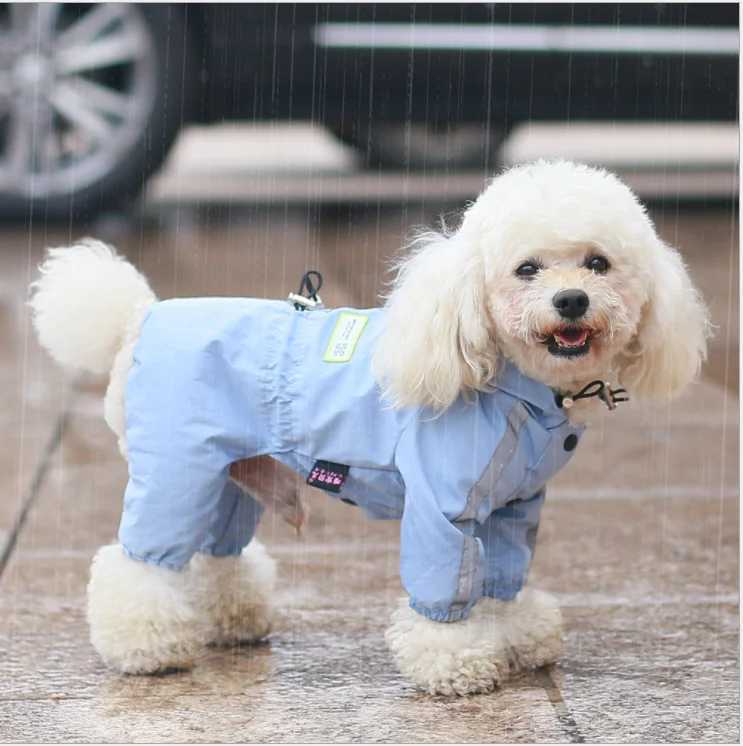 Dogs And Cats Reflective Raincoat Jumpsuit Pet Puppy Coat Jacket Windbreaker Apparel 4 Sizes 3 ColoursXJ250121