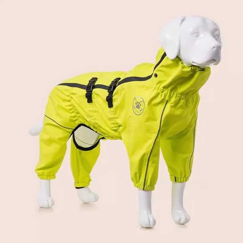 Waterproof Pet Dog Outdoor Jacket Clothes Winter Warm Rain Coat Big Dog Jumpsuit Reflective Raincoat For Small Medium Large DogsXJ250121