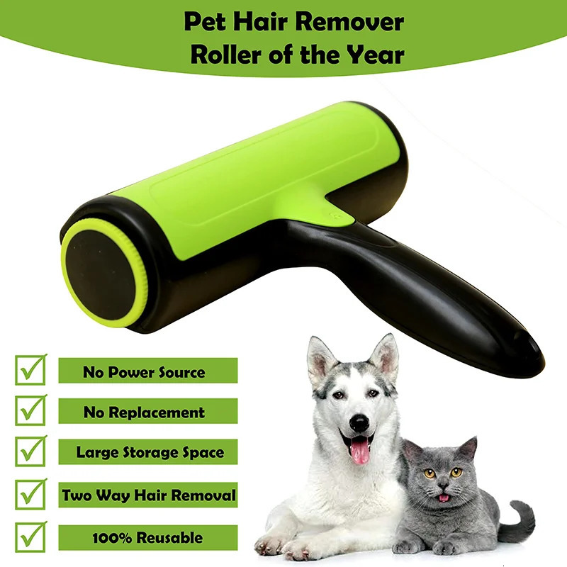 Pet Removes Hairs Cat and Dogs Green Cleaning Brush Fur Removing Animals Hair Brush Clothing Couch Sofa Carpets Combs 250113