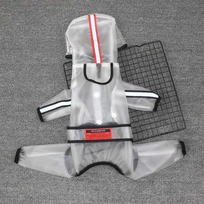 Transparent Pet Dog Raincoat For Rainy Days Lightweight Waterproof Pet Jacket Raincoat Windproof Hooded Jacket Simple Puppy CoatXJ250121