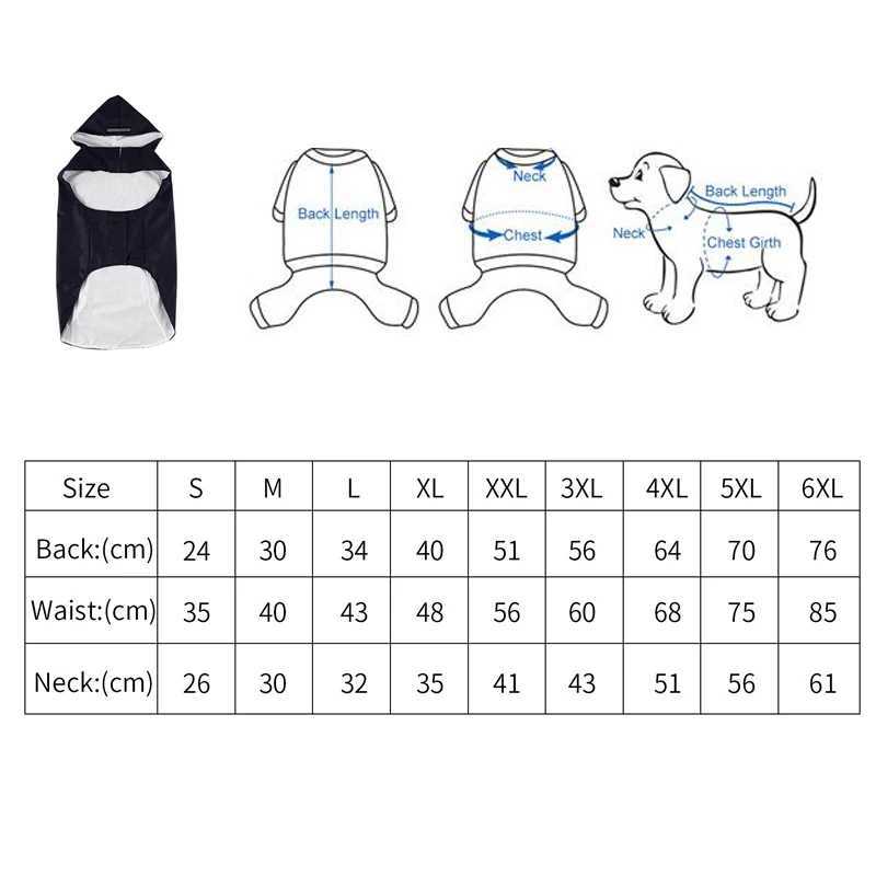 Dog Raincoat Waterproof Hoodie Jacket Rain Poncho Pet Rainwear Clothes with Reflective Stripe for All Sizes Big PuppiesXJ250121