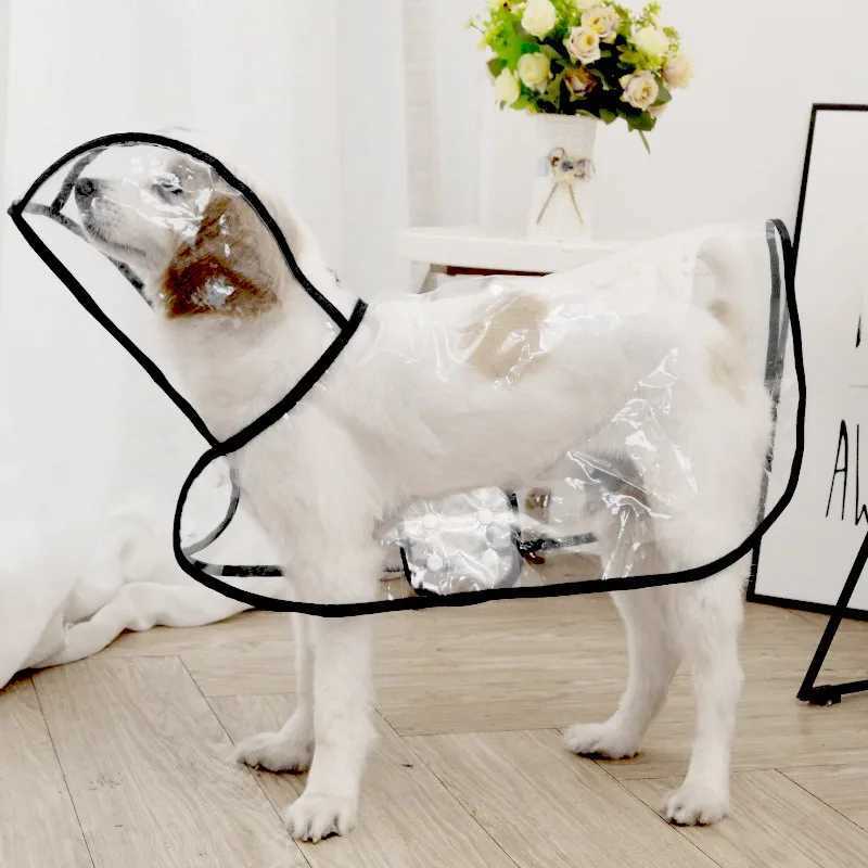XS-8XL Pet Supplies Dog Raincoat Waterproof Transparent Plastic Fashion Poncho Personalized Color Edge Costumes for Large DogsXJ250121