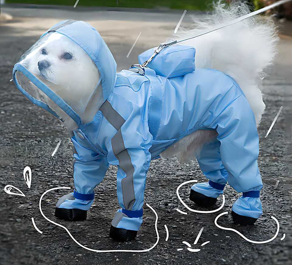 Fashion Breathable Designer Dog Clothes Luxury Safe Reflective Waterproof Dog Raincoats For Rainy Weather Wholesale Dog ClothesXJ250121