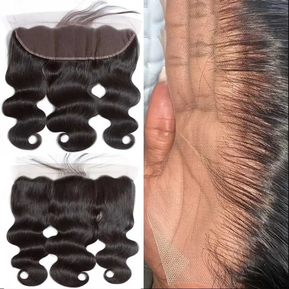 Loose Body Wave 30 Inch Brazilian Human Hair Weave Bundles With 13x4 Lace Frontal Human Hair Bundles Raw Hair Extensions TissageXJ250120