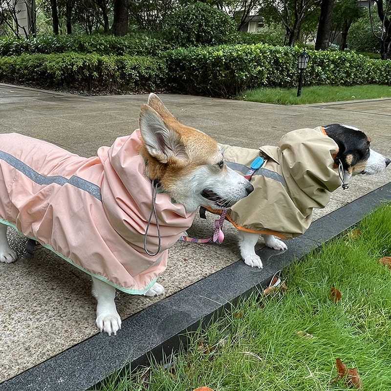 Reflective Dog Raincoat Traction Rain Coat Waterproof Windproof Cat Jacket for Medium and Large Dog Clothes JumpsuitXJ250121