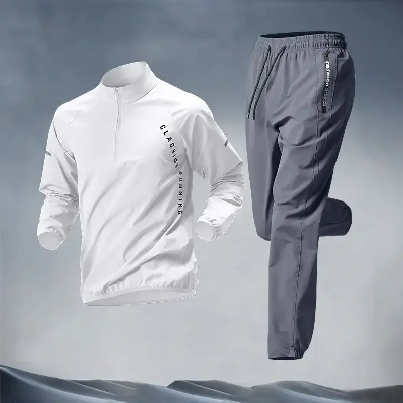 Mens Fall Running Tracksuit Casual Outdoor Quick-Dry Running Clothes for Autumn Spring Ideal Gym Track Field Sports Training 250121