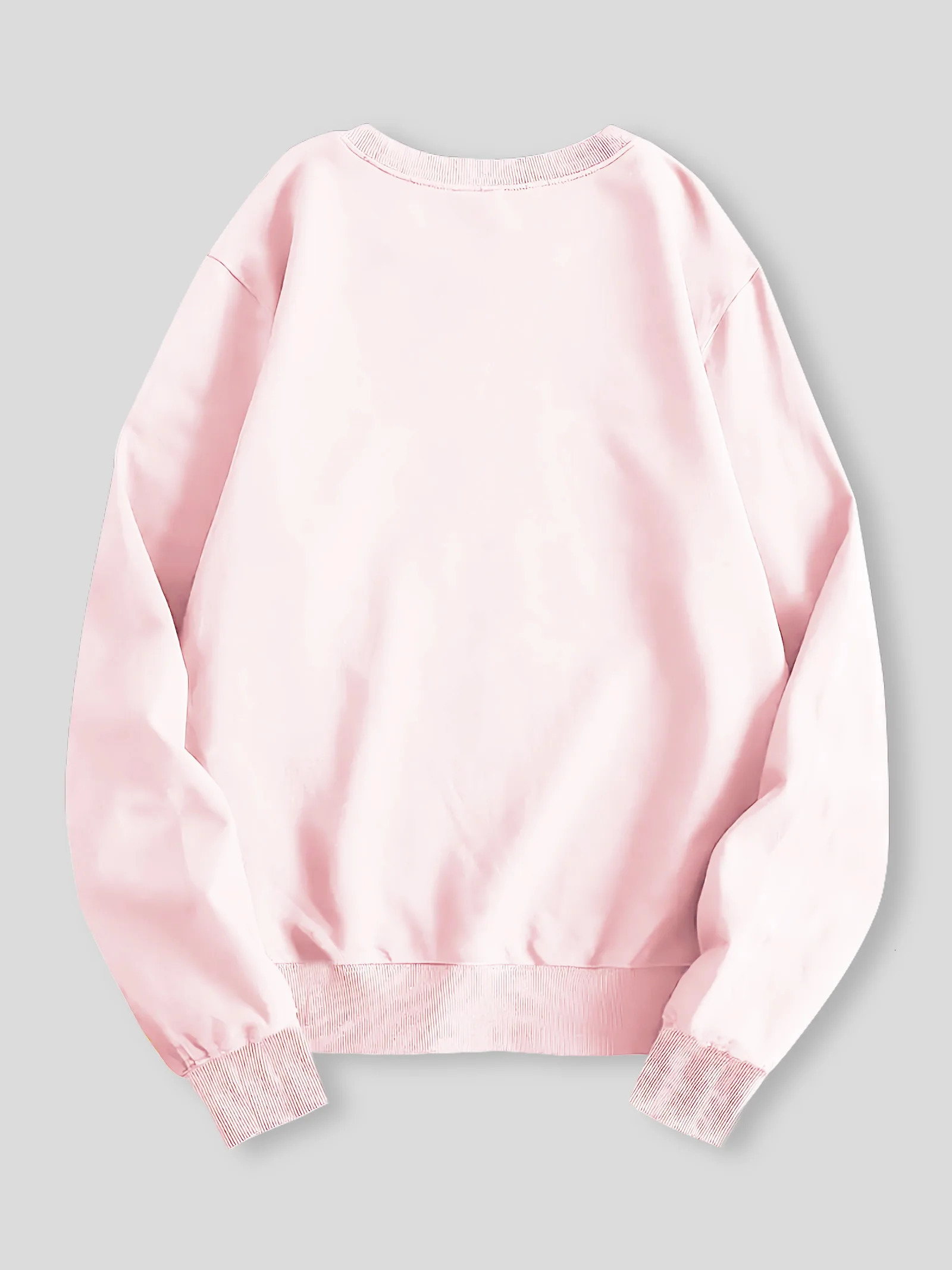 Letter print sweatshirt crew neck casual for winter fall womens clothing 250122