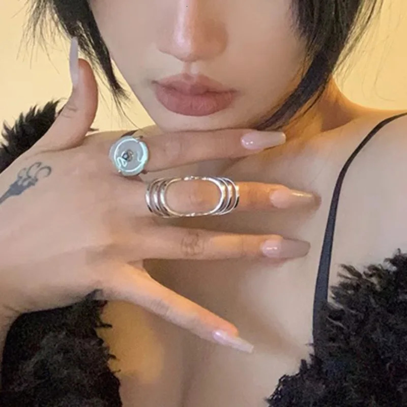 VENTFILLE 925 Sterling Silve Joint Ring for Women Gift Retro Punk Creative Personality Trend Hip Hop Jewelry Drop 250121