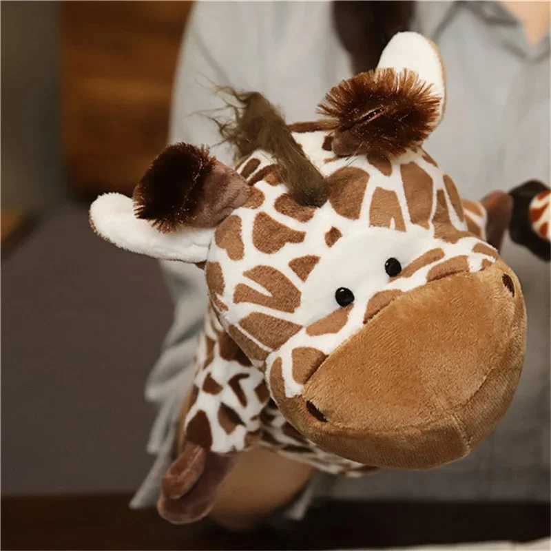 Free shipping Stuffed Plush Animals Hand Finger Story Puppet Kawaii Dolls Educational Baby Toys Lion Elephant Bunny Children GIft