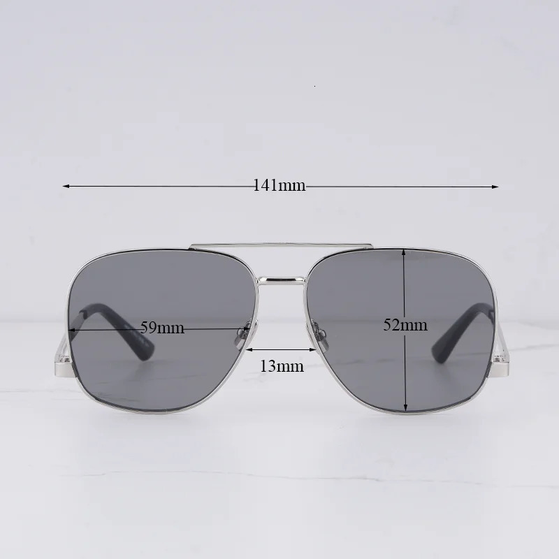 Arrive Womens High Street Sliver Pilot Sunglasses INS Fashion Double Bridge Sunnies Female Classic Alloy Solar Glasses 250117