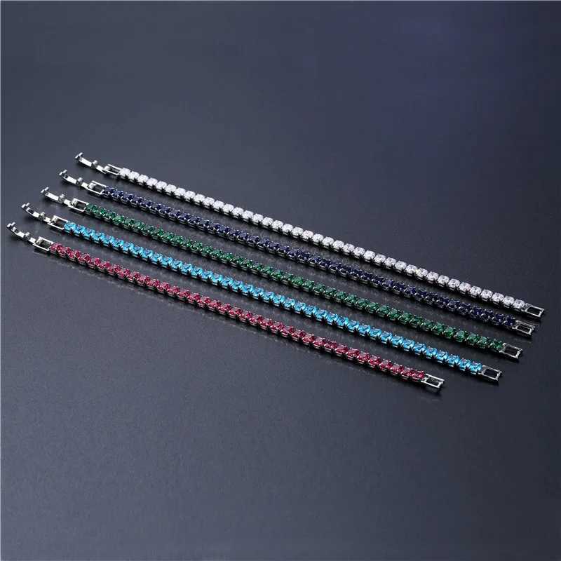 4mm Micro-inlaid Zircon Tennis Bracelet for Men 2025 New Men Bracelet Women Jewelry Accessories X250129