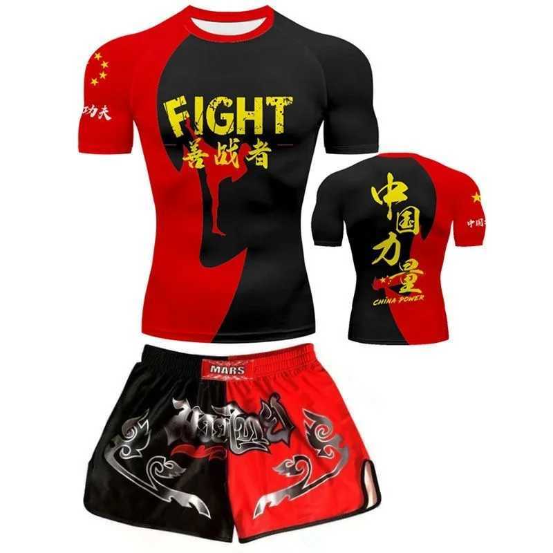 2024 New MMA Boxing Short SLeeve Childrens Suit Sports Mens and Womens Fighting Breathable Quick Drying Training Set X250129