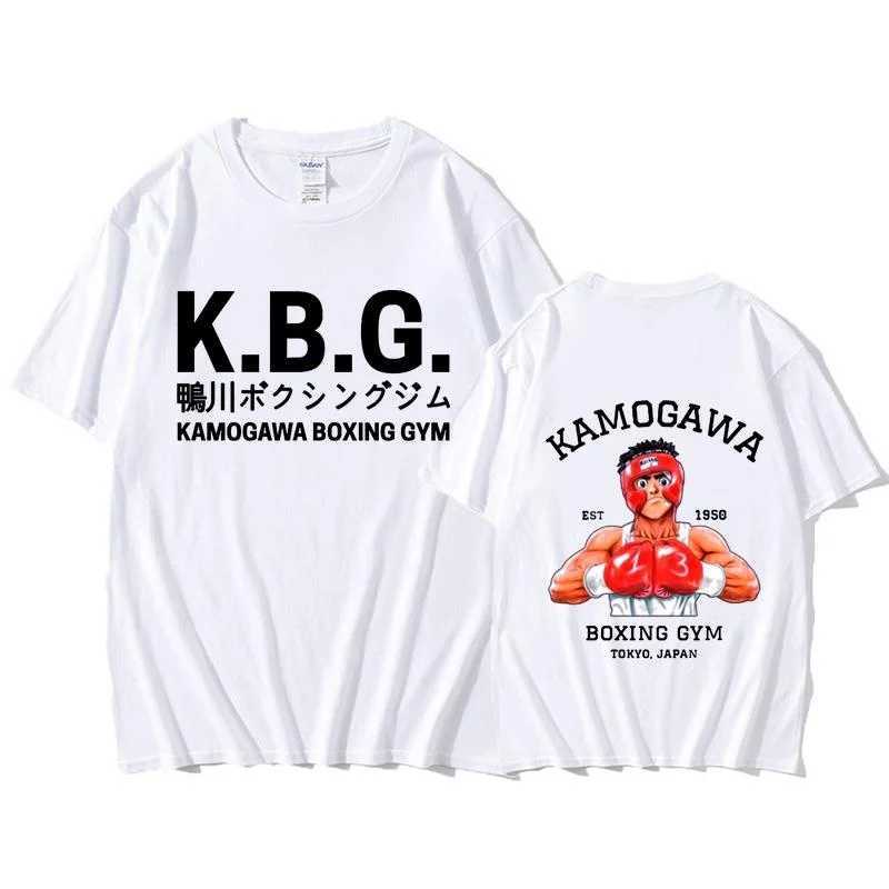 New Hajime No Ippo Kamogawa Boxing Gym T Shirt Mens Fashion Anime Printed Ts Casual Outdoor Personty Loose Short Slve X250129