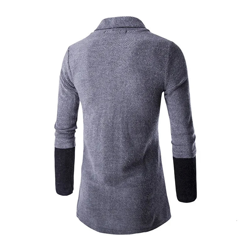 Mens Jacket Autumn and Winter Casual Hooded Solid Color Knit Windbreaker Large Size Cardigan Long Sleeve Sweater 250122
