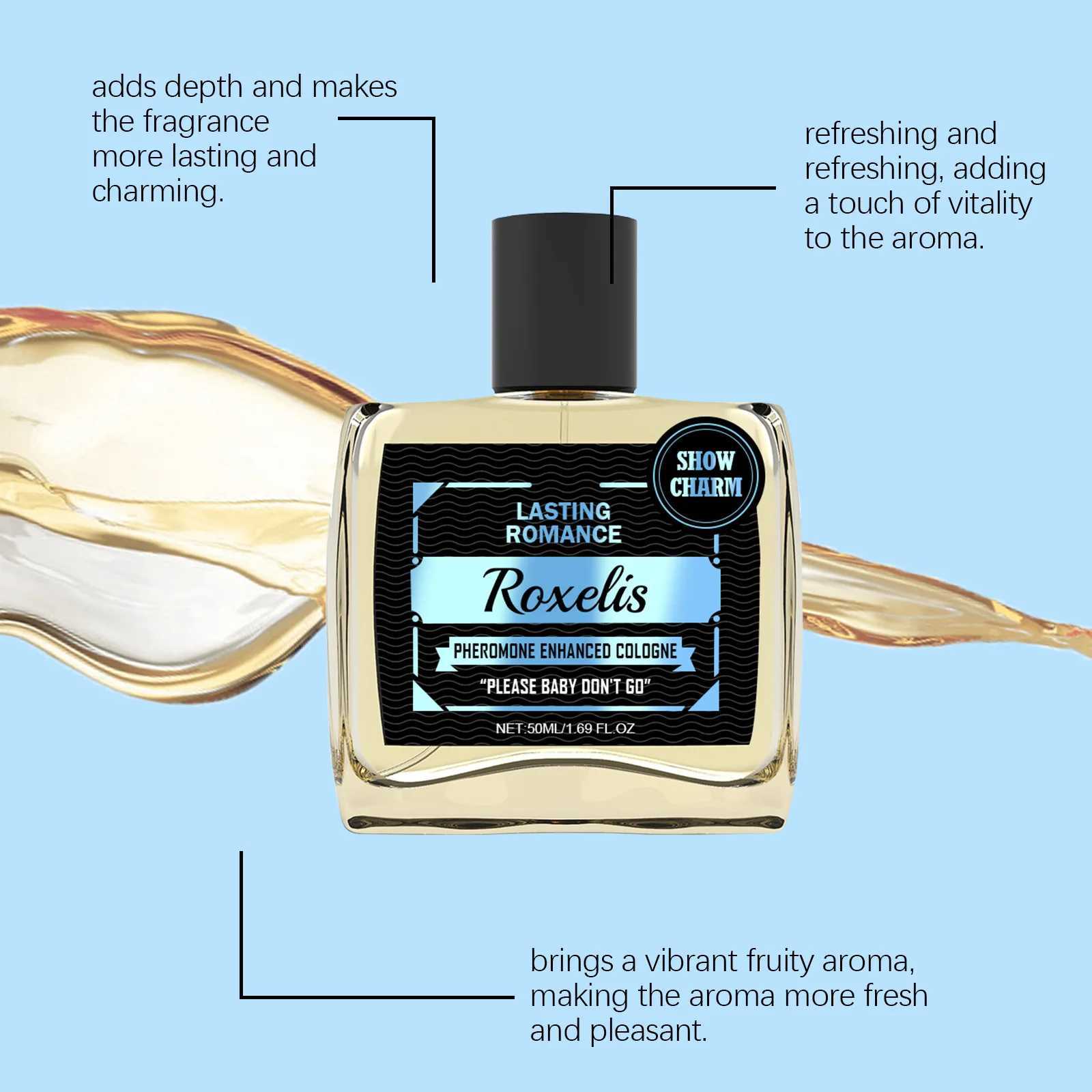 Roxelis 50ml Cologne Pheromone Perfume Sexy Dating Natural Long Lasting Fragrance Floral Scent Flirting Romance Men Perfume MistXJ250117