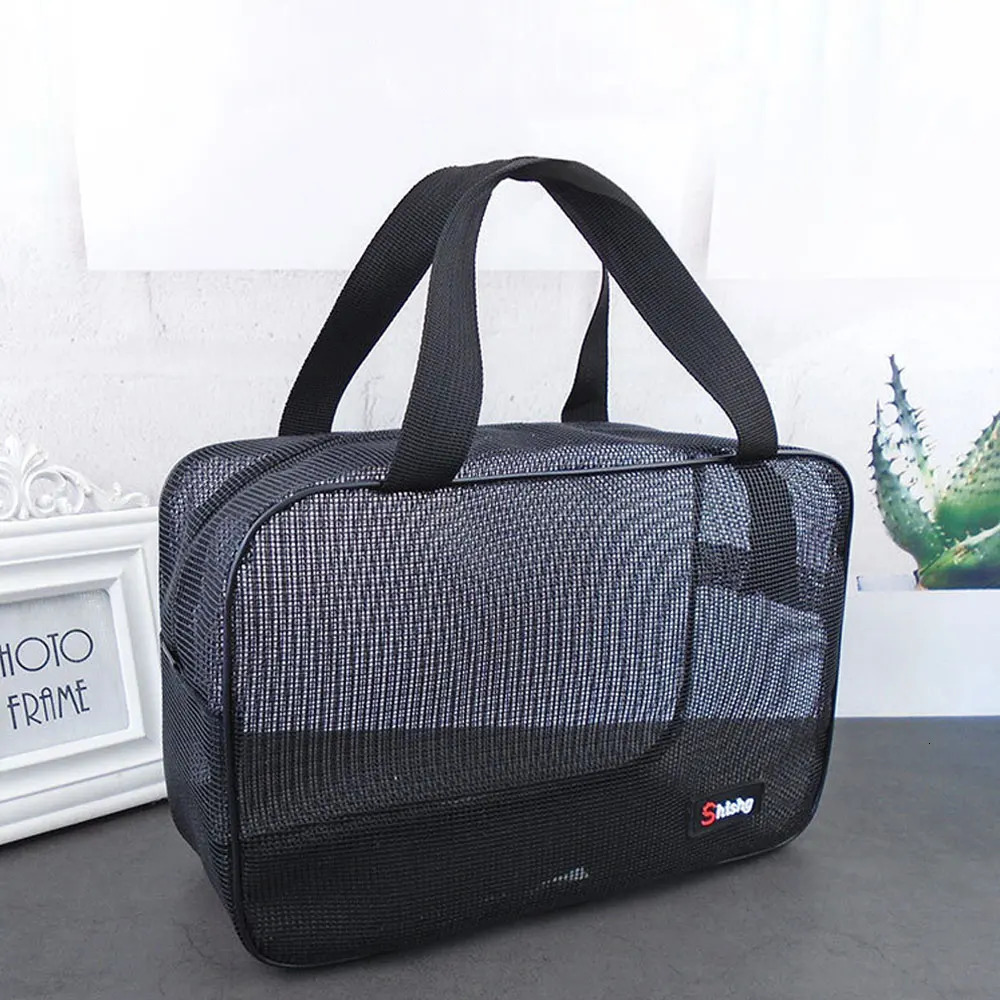 YIXIAO Grid Swimming Storage Bags Beach Portable Handbags Outdoor Sports Travel Bathing Mesh For Women Men 250121