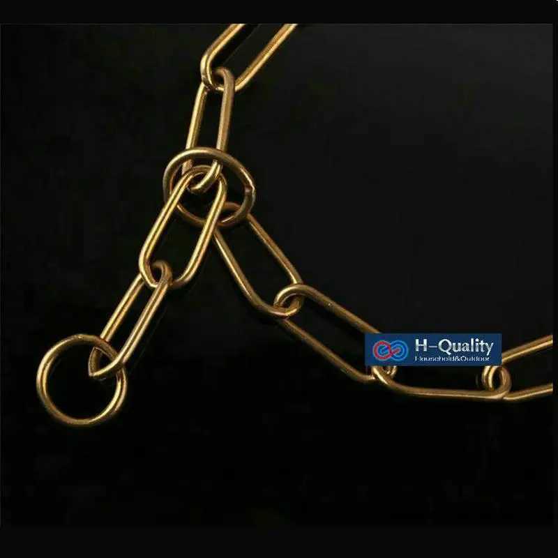 HQ BD01 ic Show Quty Strong Solid Brass Dog Chain Leash Dog Collar Brass P Chain Special For Middle Giant Dogs X250129