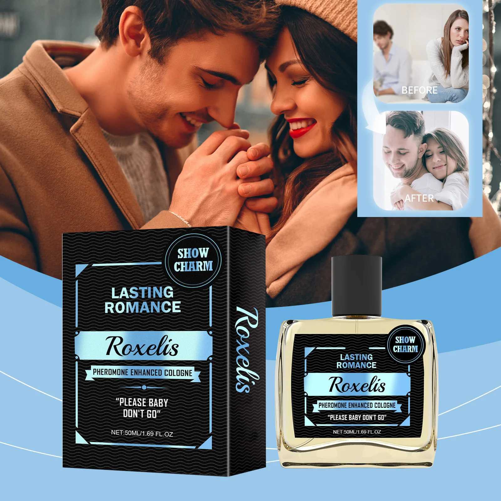 Roxelis 50ml Cologne Pheromone Perfume Sexy Dating Natural Long Lasting Fragrance Floral Scent Flirting Romance Men Perfume MistXJ250117