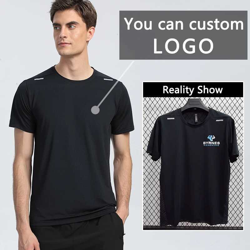 Custom Men Running T-shirt Fitness Sports Top Gym Training Shirt Jogging Casual Sportswear Quick Dry Outdoor Sports Shirt X250129