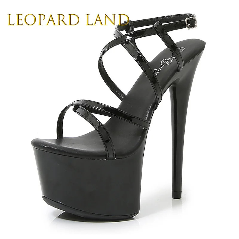 Womens Shoes Thin Strap Stiletto Platform Sandals Nightclub Pole Dancing Shoes 181 Series 17cm Heel 7cm Platform LFD 250113