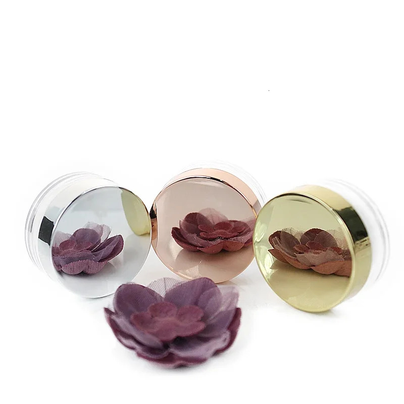 30pcs 10g 10ml Empty Jars Plastic Cosmetic Container Refillable Bottle with Gold Lid for Face Cream Container Makeup Jar Pots 250122