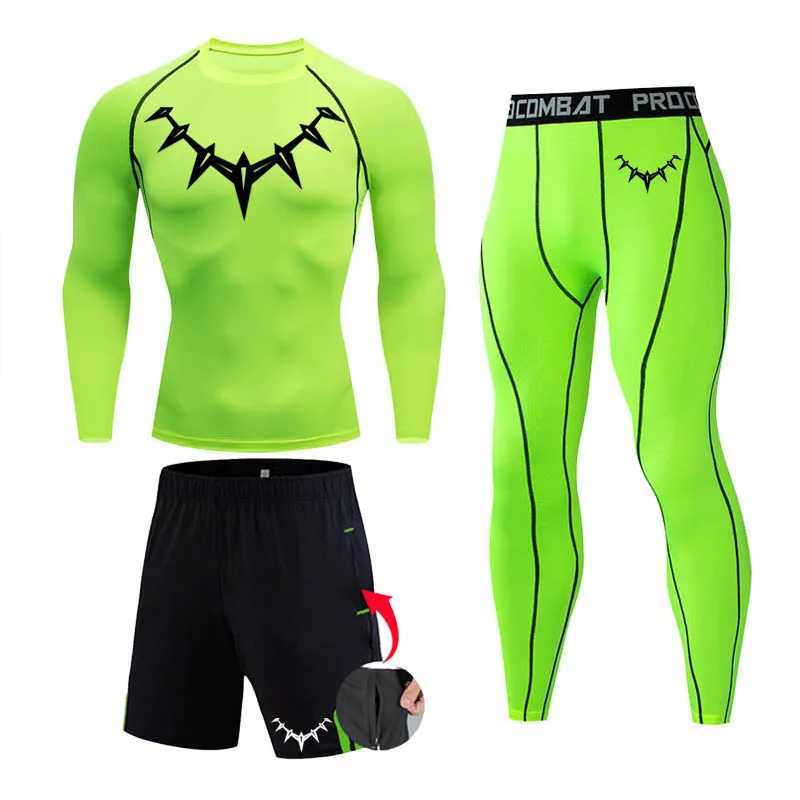 Compression Sportswear Mens Long Sleeve Shirt Fitness Leggings Sports Sun Protection Base Layer Quick Drying Gym Running Suit X250129
