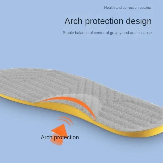 Ortic Insoles For Flat Feet Arch Support Orthopedic Shoes Sole PU Insoles For Feet Men Women O/X Leg Corrected Care Pad 250120
