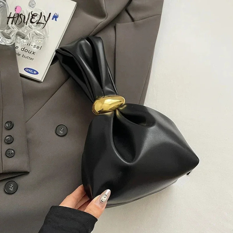 Fashion Y2k PU Leather Late Clutch Wallet Womens Crescent Shoulder Bag Cross Body Wallet Top Handle Handbag Party 250120