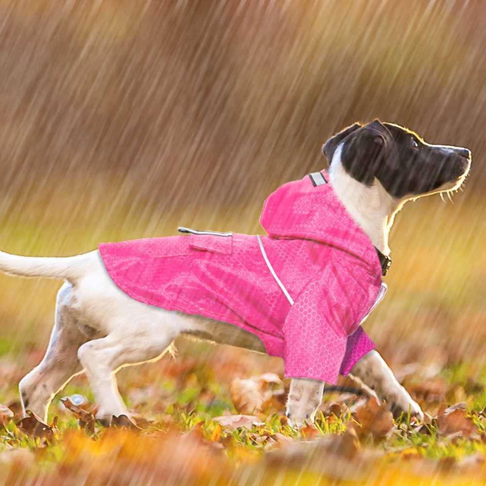 Waterproof Dog Raincoat Reflective Dog Clothes French Hoodies Jumpsuit Rain Coats For Small Medium Large Dogs Chihuahua PitbullXJ250121