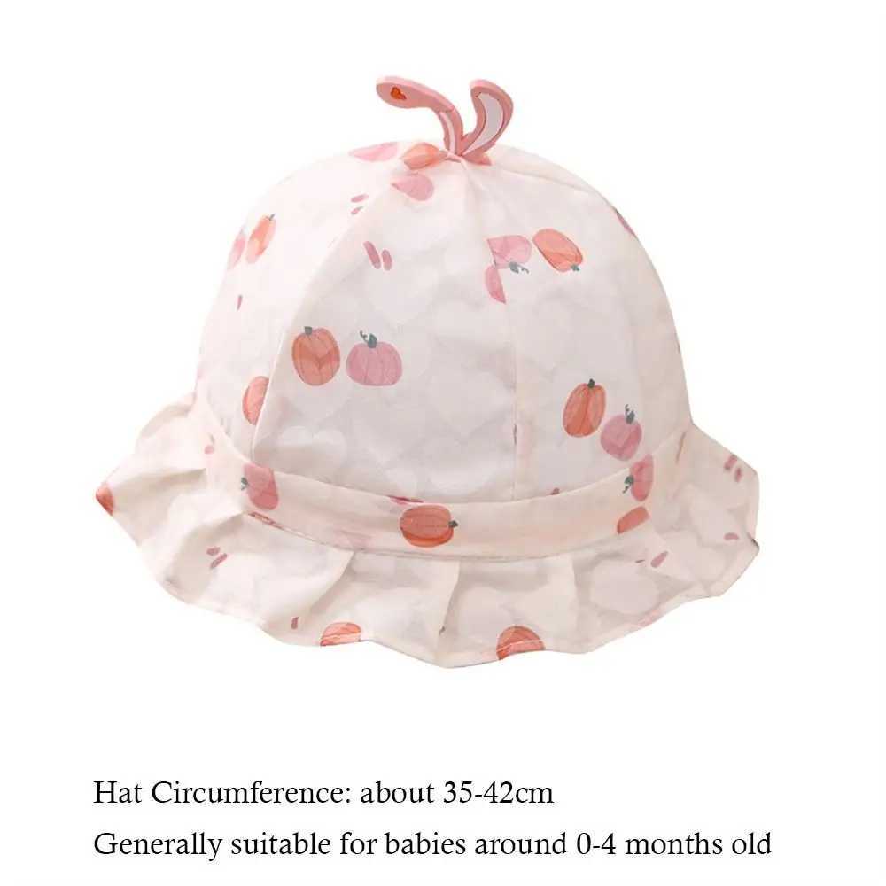 Leisure UV protection baby bucket hat soft cotton thin breathable baby fisherman hat outdoor sun protection hat M250121