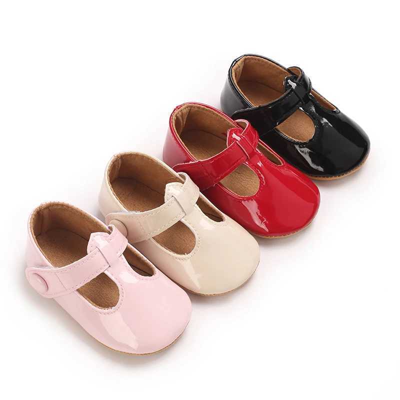 Baby Girl Mary Jane Flat Shoelaces Bow Princess Party Dress Baby Crib Shoes Anti Slip Soft Rubber Sole Suitable For Childrens X250129