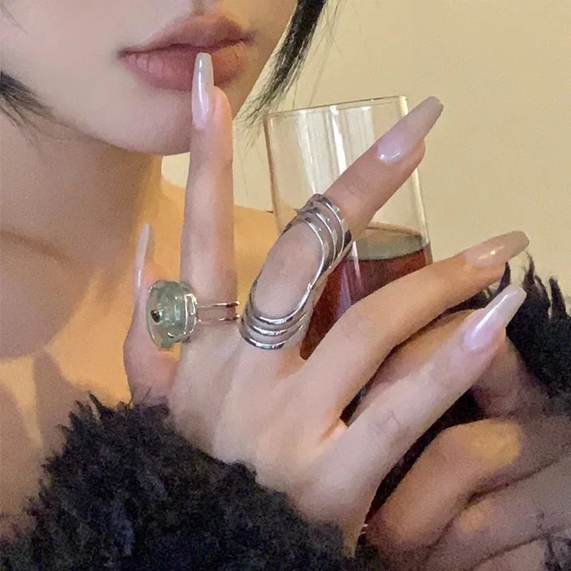 VENTFILLE 925 Sterling Silve Joint Ring for Women Gift Retro Punk Creative Personality Trend Hip Hop Jewelry Drop 250121