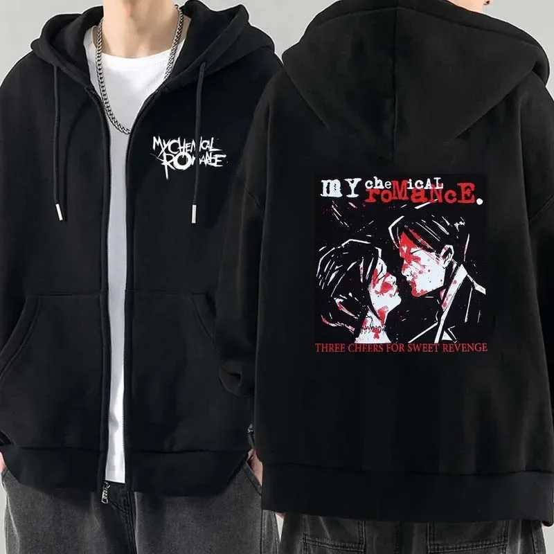 Men Fashion Hoodies Jacket Coats My Chemical Romance Mcr Dead Zipper Hoodie Top Loose Black Parade Punk Emo Zip Up SweatshirtXJ2500118
