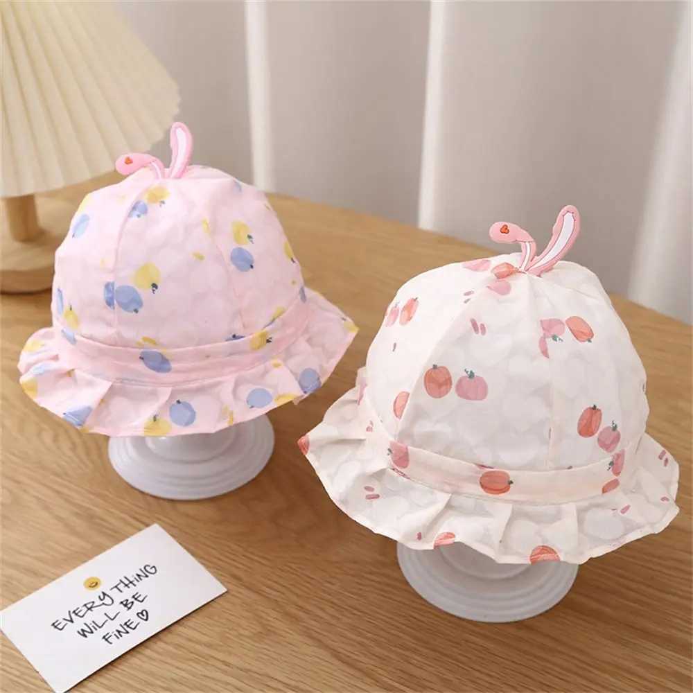 Leisure UV protection baby bucket hat soft cotton thin breathable baby fisherman hat outdoor sun protection hat M250121