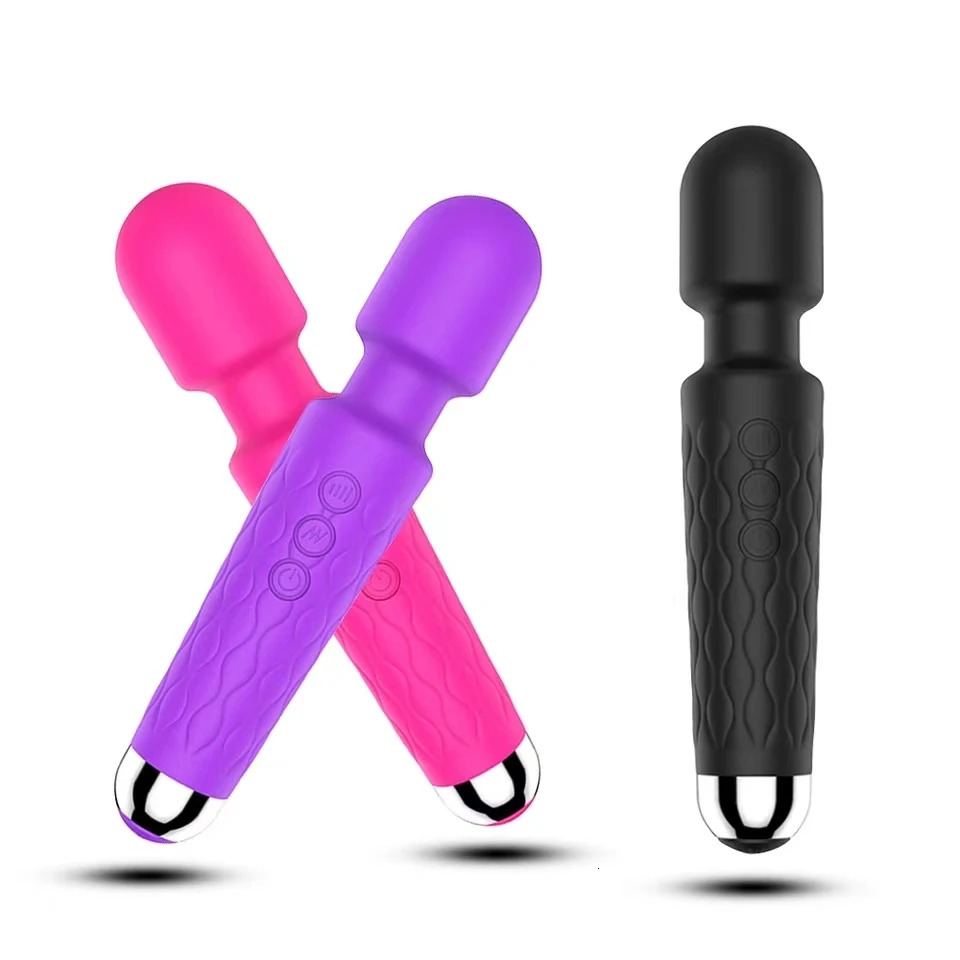 Powerful Double Vibrator Silicone AV Wand G-Spot Massager Dildo Clitoris Nipple Stimulator for Women Sex Toys Couple Adults 18 250114