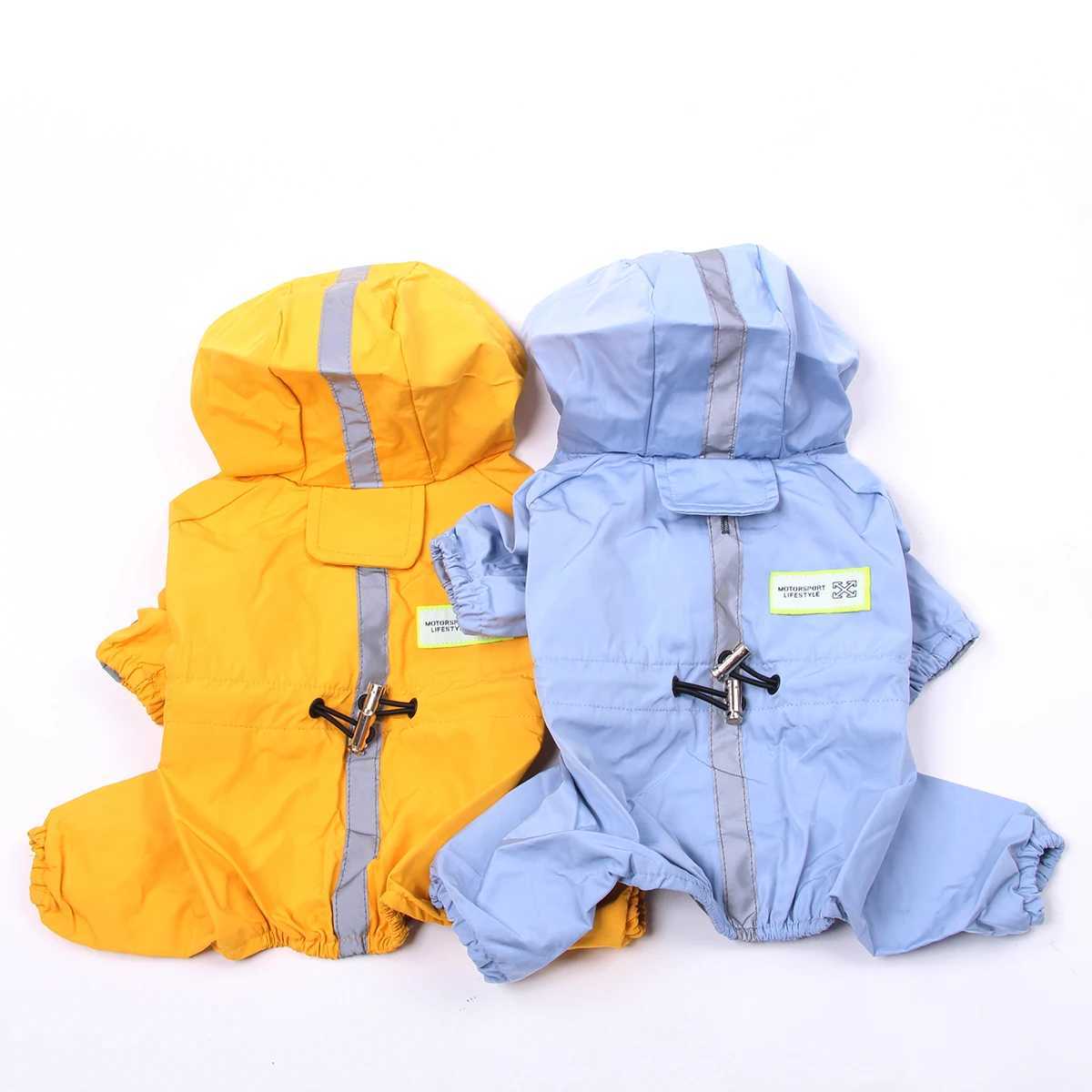Dogs And Cats Reflective Raincoat Jumpsuit Pet Puppy Coat Jacket Windbreaker Apparel 4 Sizes 3 ColoursXJ250121