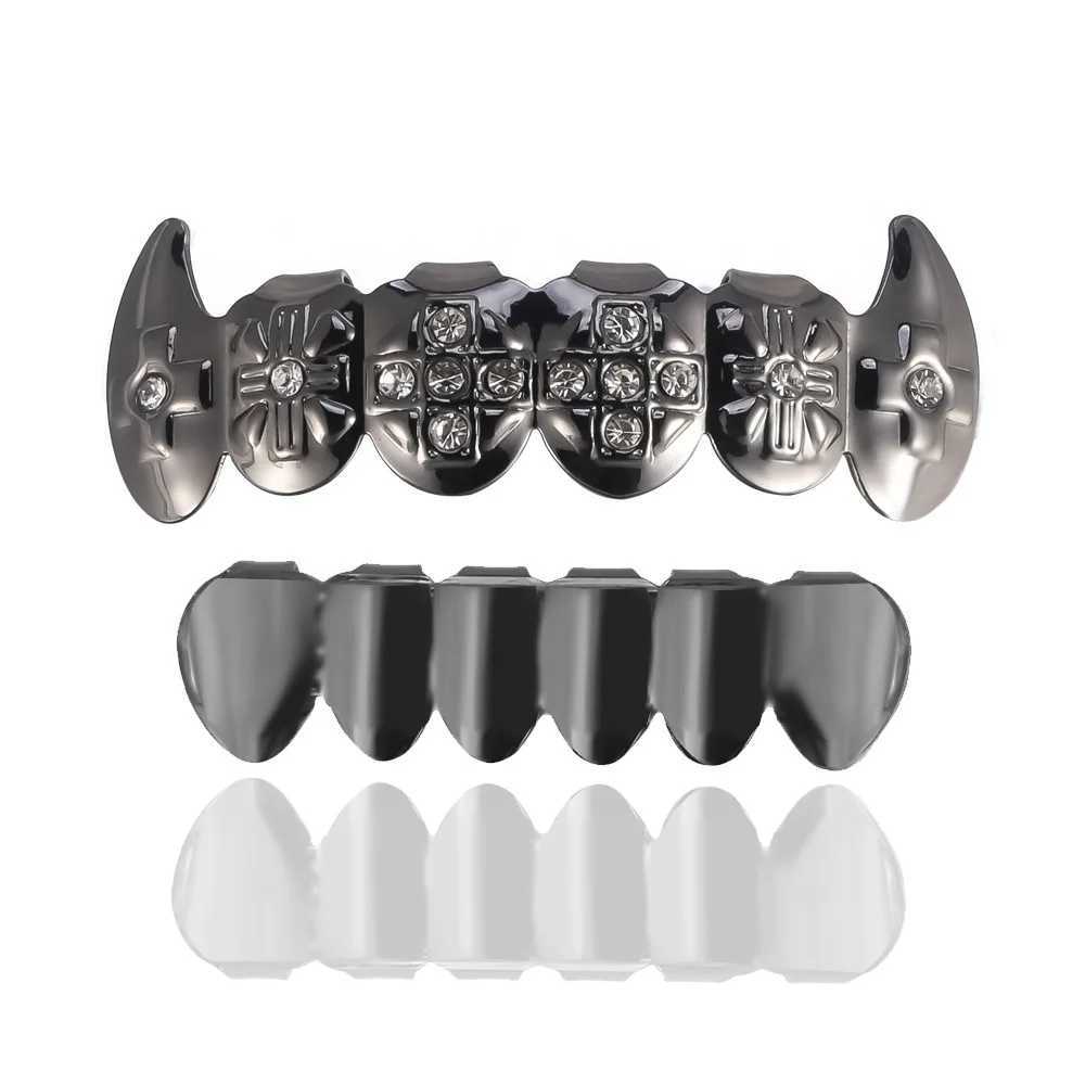 Hip Hop Fangs Teeth Grillz Trend 14K Gold Plated Tooth Caps Decor For Women Men Jewelry Cosplay Party Gift Halloween PropsXJ250114