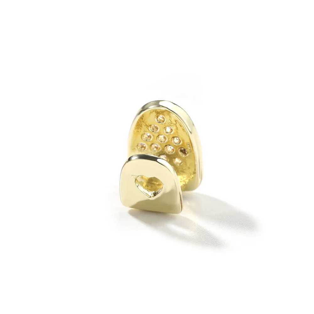 1 PC Rhombus Shape Iced Out Teeth Grillz Hip Hop Top Grills Dental Mouth Punk Teeth Caps Cosplay Party TG100XJ250114