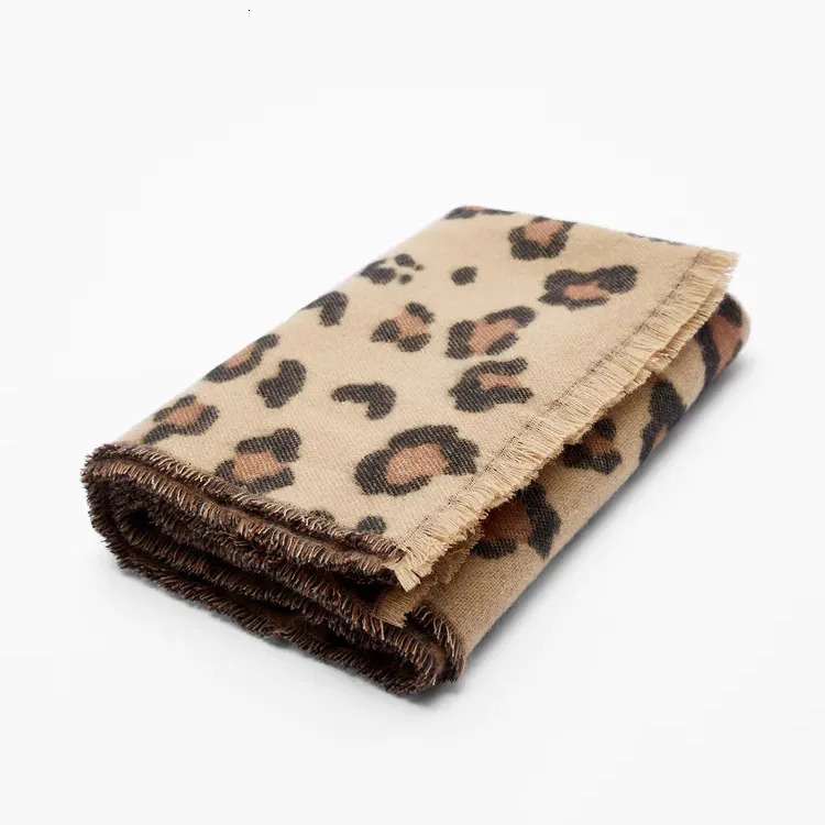 Winter Scarf Women Cashmere Warm Pashmina Leopard Foulard Female Scarves Wraps Thick Soft Bufanda Short Tassels Shawl Long Stole 250120