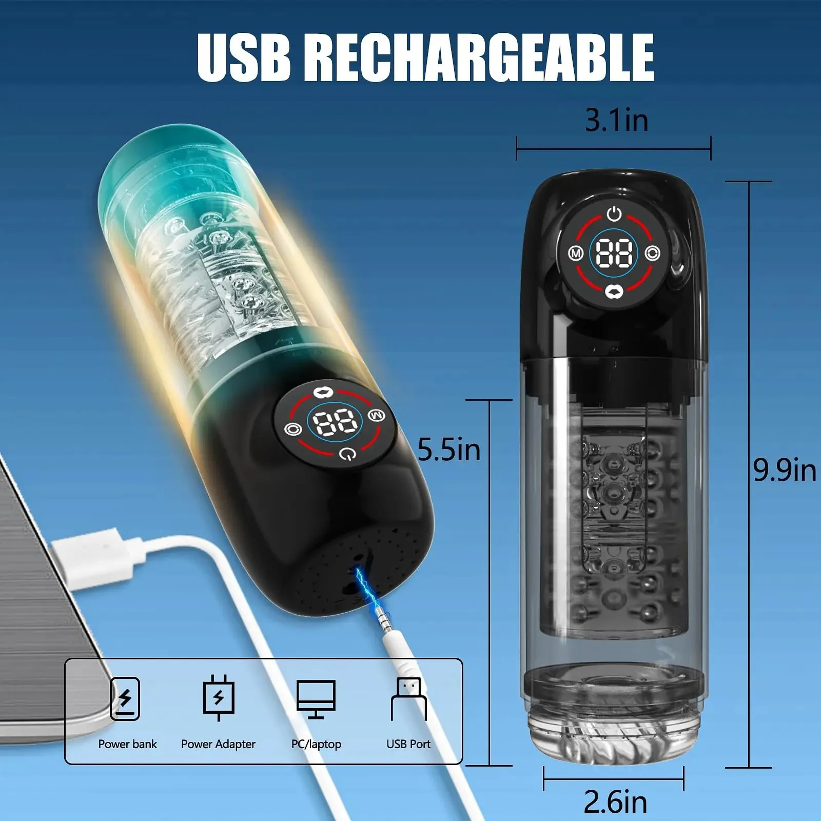 3in1 Automatic Male Masturbator Cup Rotating Sucking Licking Masturbation LCD Penis Pump Adults Sex Toys for Men Blowjob Stroker 250121