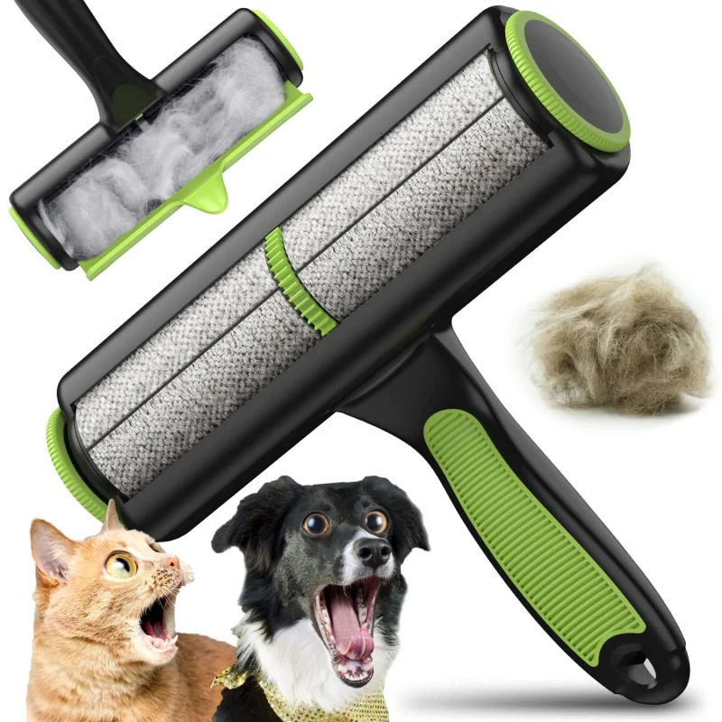 Pet Removes Hairs Cat and Dogs Green Cleaning Brush Fur Removing Animals Hair Brush Clothing Couch Sofa Carpets Combs 250113