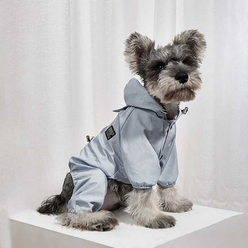 S-XXL Size Pets Small Dog Raincoat Reflective Waterproof Clothing Fashion Outdoor Breathable Puppy Jumpsuit Jacket ClothesXJ250121