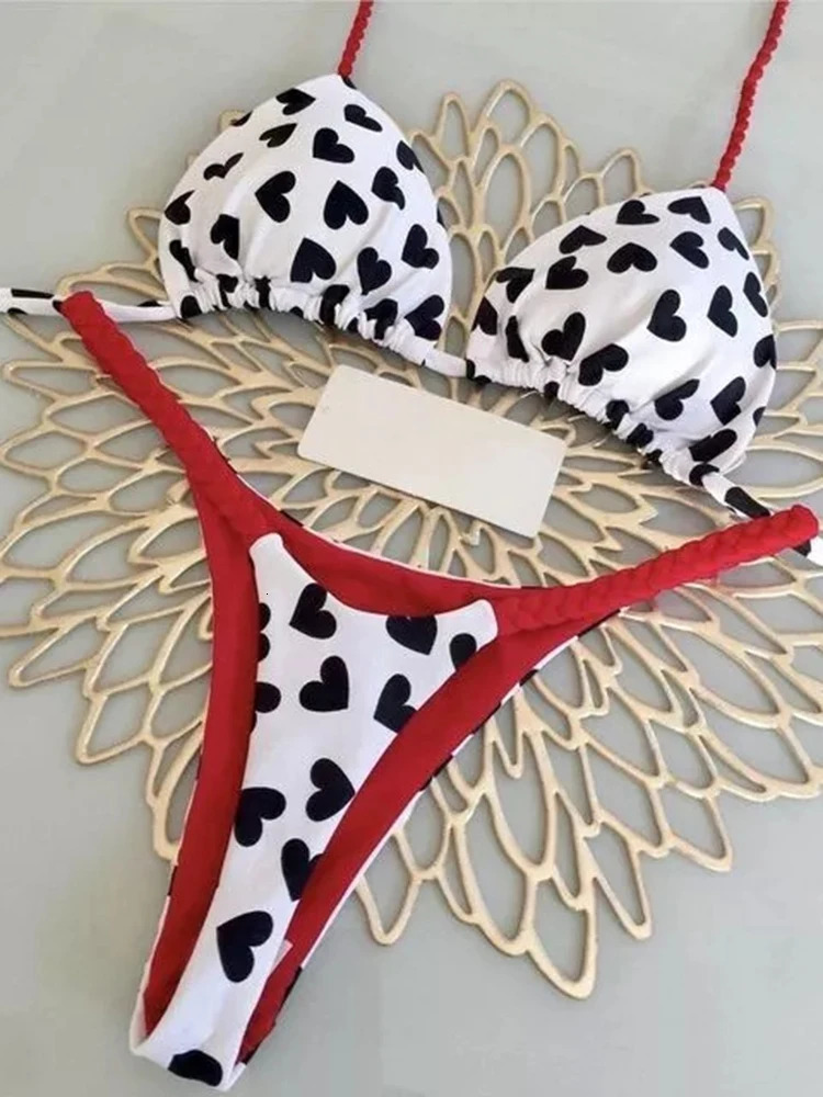 OIINAA Sexy Bikini Set Women Swimsuit Two-pieces Chic Printed Beachwear Summer 2025 Fashion Swimwear Bathing Suit Beachwear 250122