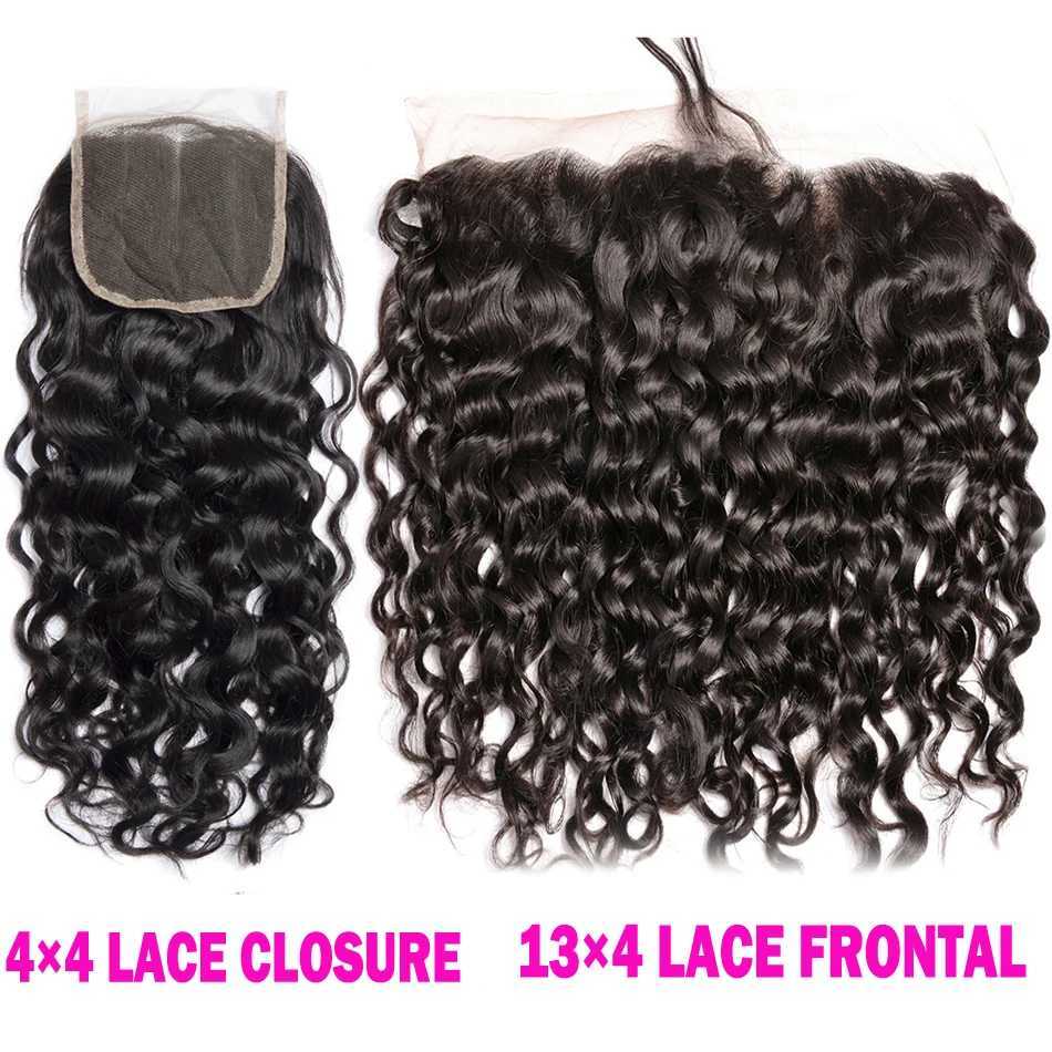 13x4 Water Wave Frontal Human Hair Brazilian Lace Frontal Clo Curly Deep Lace Frontal Clo Human Hair Virgin Hair CloXJ250120