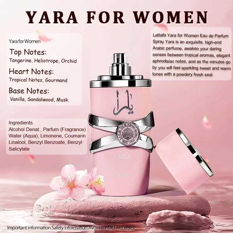 100ml Original Body Spray Perfume Gift Set for Dating Yara Moi Tous Asad Ladies Long Lasting Fragrance Pheromones CologneXJ250117