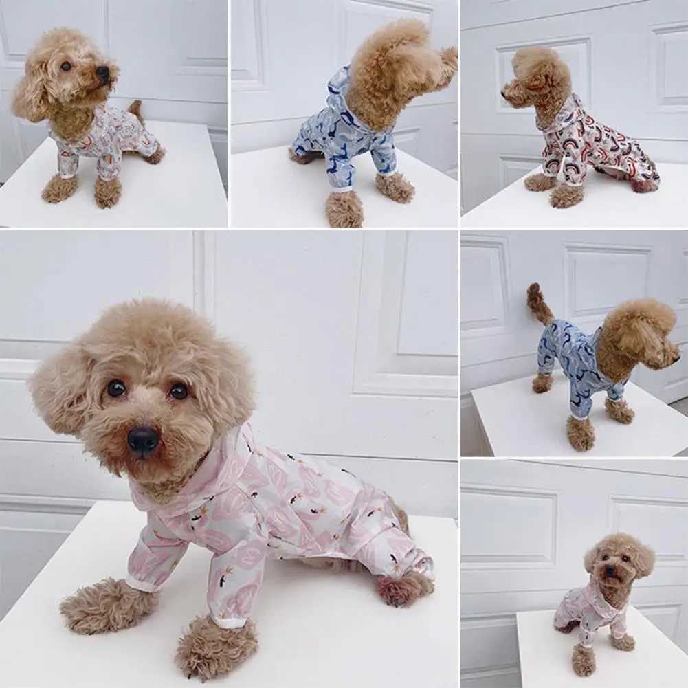 Cartoon Pattern Pet Raincoat Dog Raincoat Waterproof Cartoon Print Pet Raincoat with Hood for Small Medium Dogs for DogsXJ250121
